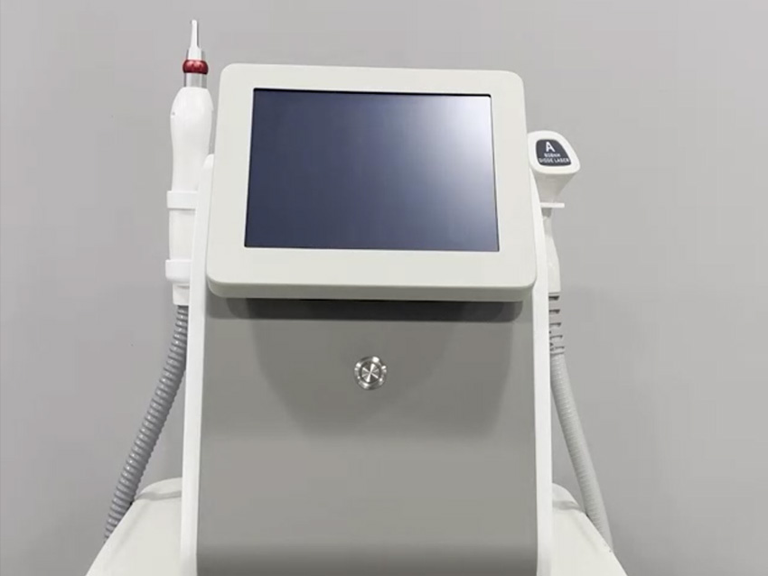 Laser diodowy Yag Laser 2w1 Maszyna do bezbolesnego usuwania włosów Maszyna do usuwania tatuażu Peeling węglowy